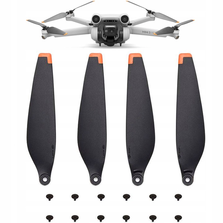 Komplet Zestaw 8 Śmigieł Łopat Wirnika Do Drona DJI Mini 3 / 4 Pro + Śruby