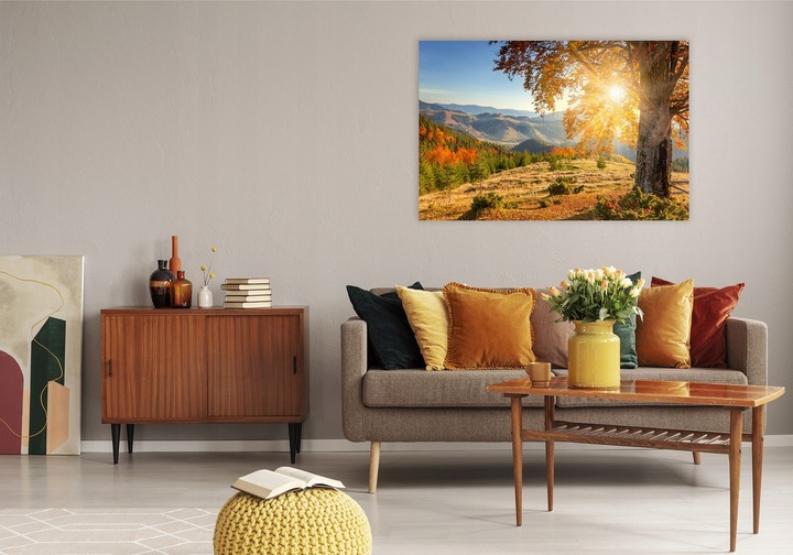 Obraz na płótnie góry drzewo Nowoczesny na ścianę 120x80