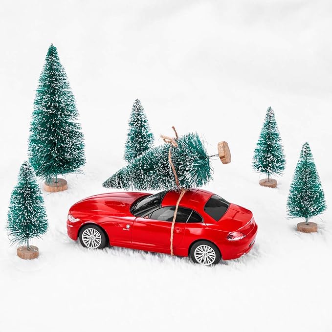 CHOINKI DO STROIKÓW WIELKI ZESTAW MINI CHOINEK NA STÓŁ 60 SZTUK