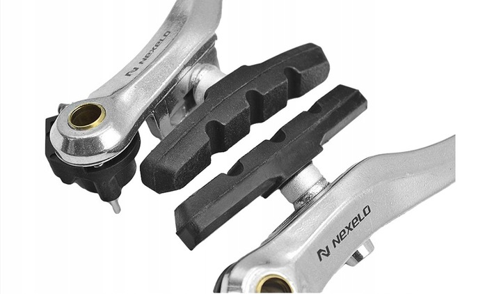 KOMPLET PRZÓD TYŁ HAMULCE ROWEROWE SZCZĘKI V-BRAKE KLOCKI HAMULCOWE ZESTAW