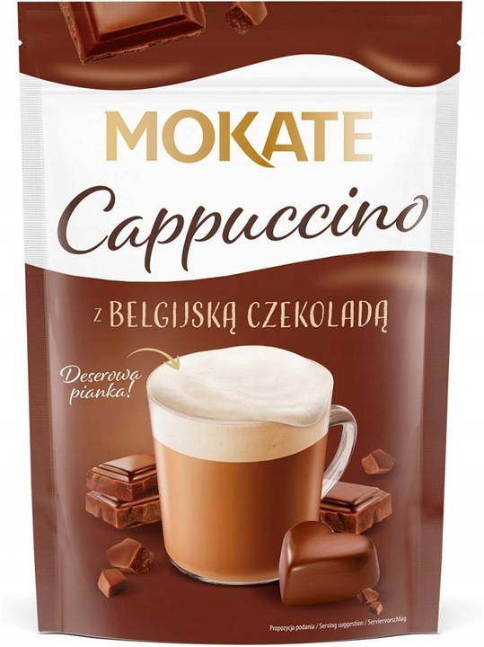 Kawa Cappuccino Belgijska Czekolada Puszysta Pianka Mokate 110g x20