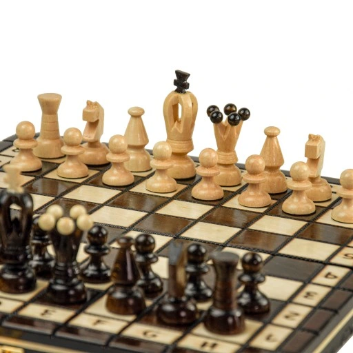 SZACHY DREWNIANE KLASYCZNE DRUKOWANE 31x31