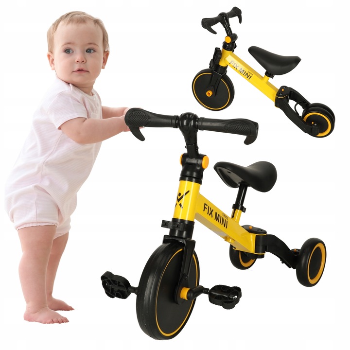 ROWEREK BIEGOWY TRÓJKOŁOWY 3W1 ROWER Z PEDAŁAMI JEŹDZIK DLA DZIECI LEKKI