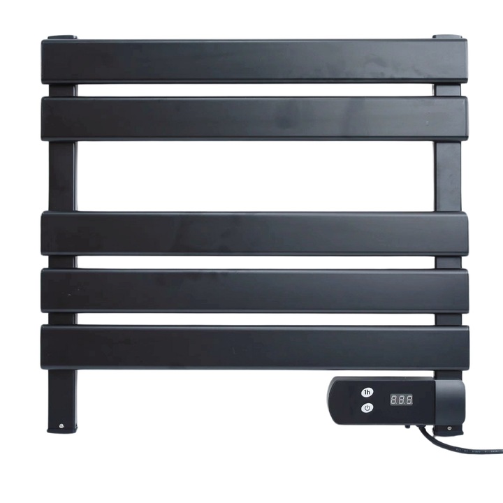 MAŁY GRZEJNIK ŁAZIENKOWY ELEKTRYCZNY drabinka suszarka timer CZARNY 150W