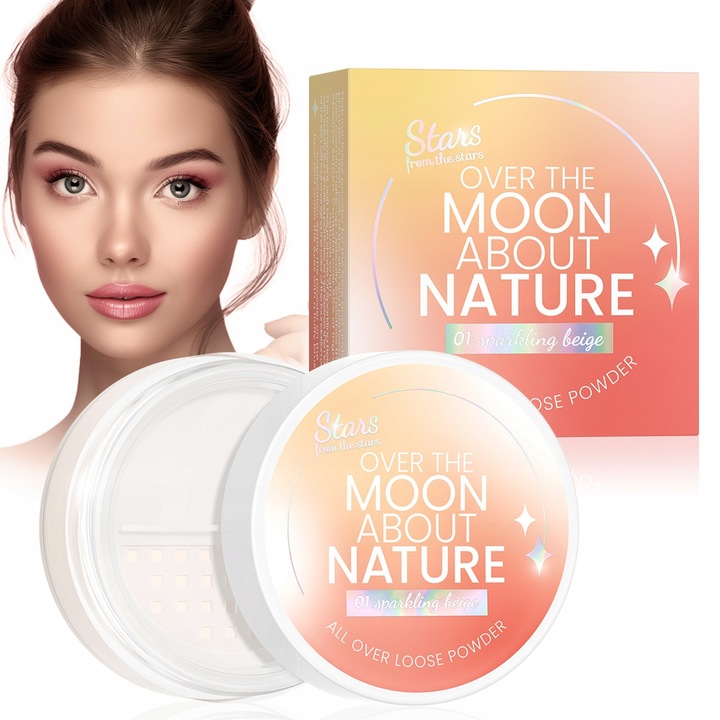 Stars from the stars OVER THE MOON naturalny puder sypki 01 Sparkling Beige