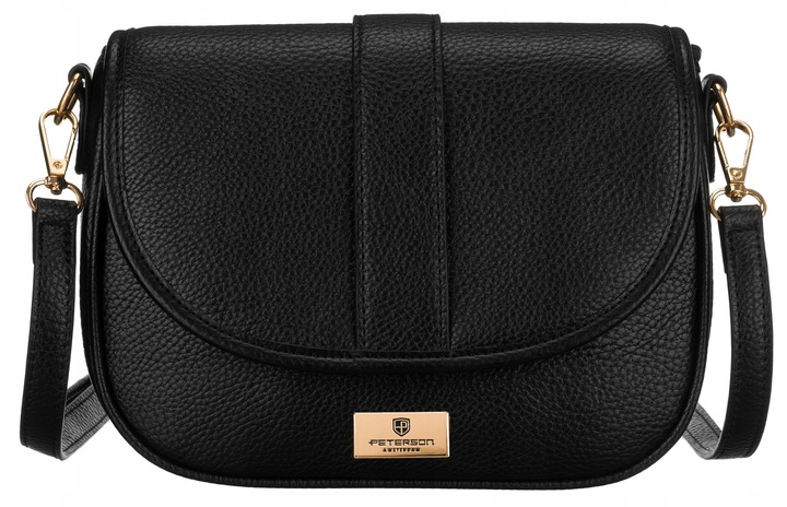 Torebka damska listonoszka PETERSON czarna modna miejska na długim