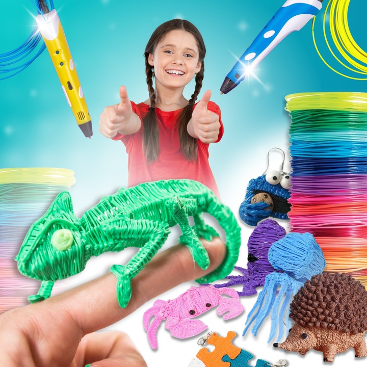 DUŻY ZESTAW FILAMENTY 200 M 40 KOLORÓW WKŁADY PLA DO DRUKARKI 3D 1,75 MM