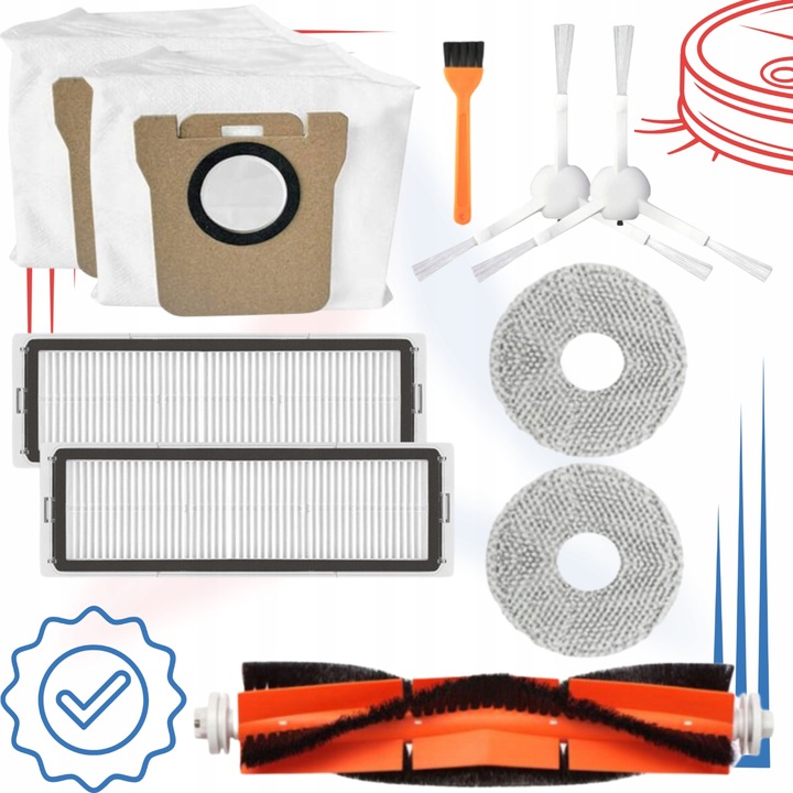 Zestaw do Xiaomi Mi Robot Vacuum X10+/X20+ filtry szczotki mopy worki