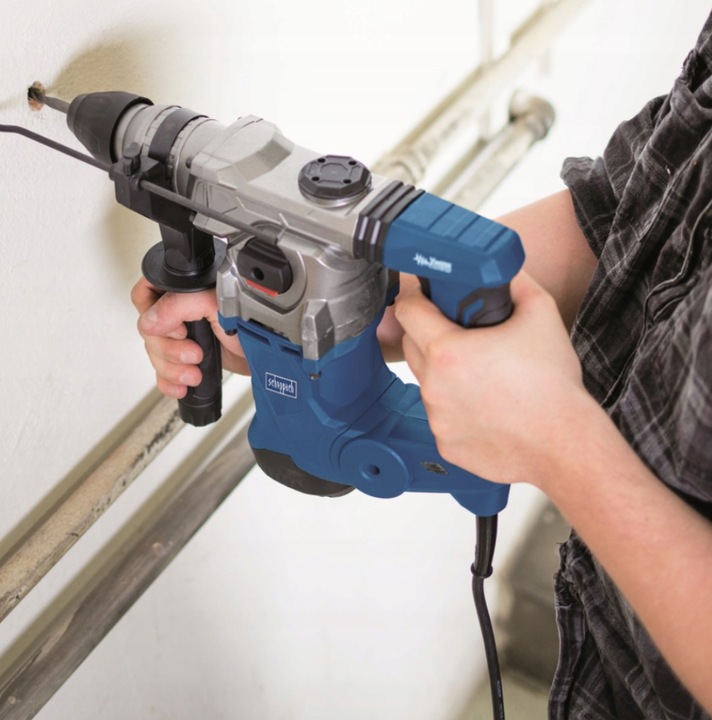 Lekki Młot Udarowy Wyburzeniowy SDS PLUS 2 Dłuta 5J 1,3kW SCHEPPACH