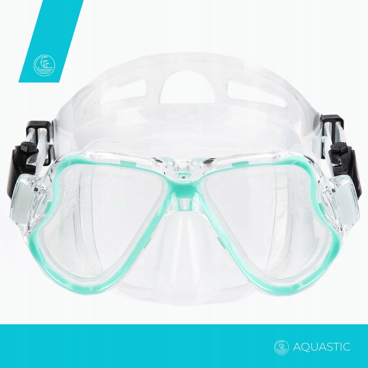 Zestaw do nurkowania AQUASTIC Maska + Fajka nieb.