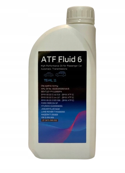 Olej do automatycznej skrzyni biegów 6HP ATF 6 żółty - 1L