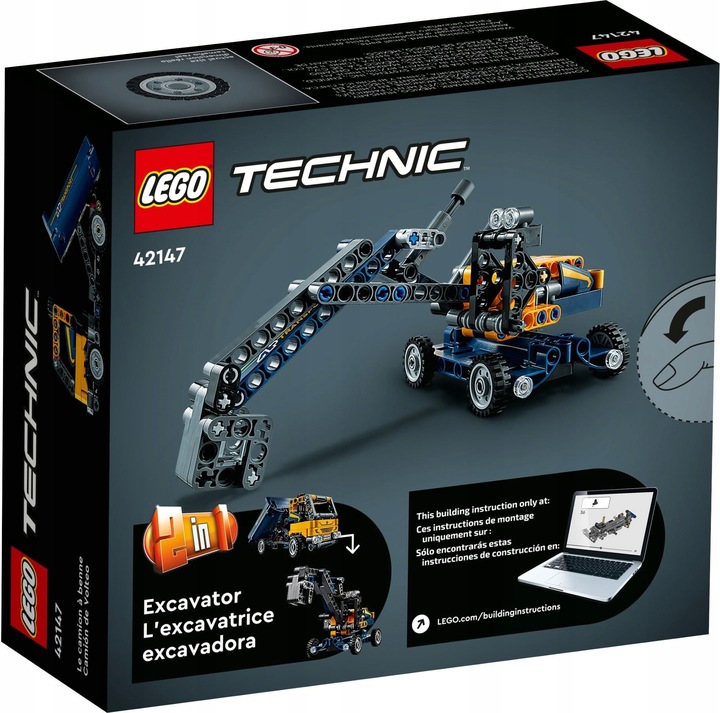 LEGO 42147 TECHNICS Wywrotka Koparka 2w1