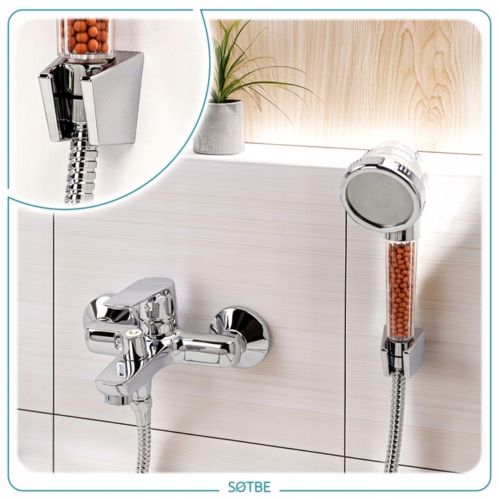 Słuchawka prysznicowa Wysokociśnieniowa 3W1 z filtrami Oszczędzająca Wodę