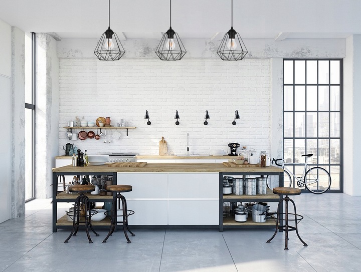 LAMPA SUFITOWA WISZĄCA W STYLU LOFT E27