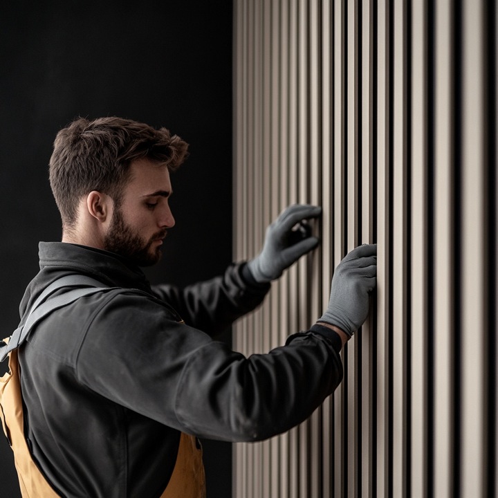 Lamele Ścienne na Płycie 275x58cm Panele Dekoracyjne 3D DĄB WOTAN i