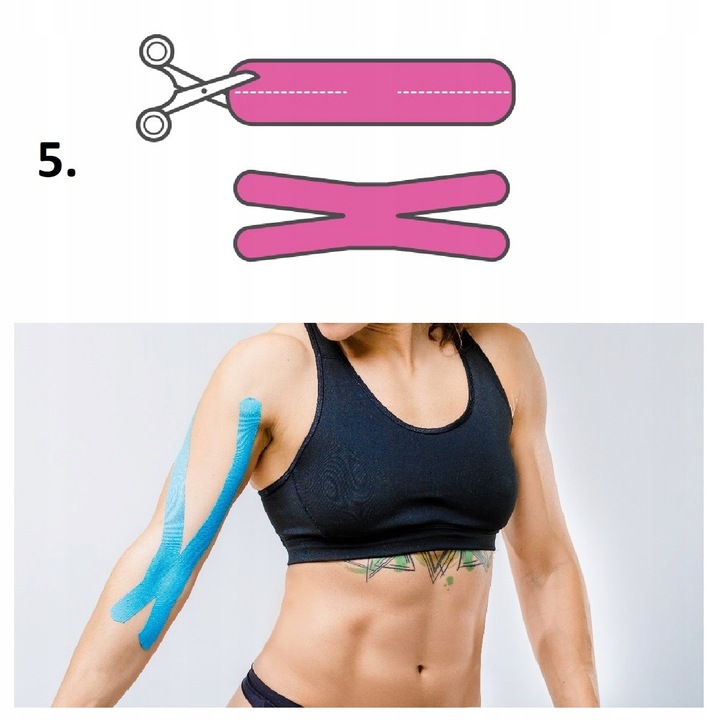 4x TAŚMA KINEZJOLOGICZNA TEJPY .:BANDAŻ GRATIS:. TAPE PLASTRY KINESIOTAPING