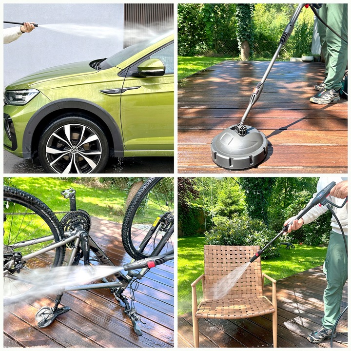 SAMOSSĄCA MYJKA CIŚNIENIOWA MOCNA POMPA 2000W TURBO DYSZA L6 ZWIJACZ