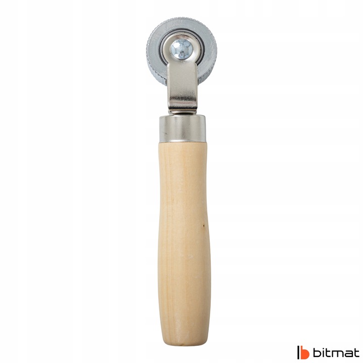 Rolka dociskowa fazowana do mat butylowych wałek z drewnianą rączką