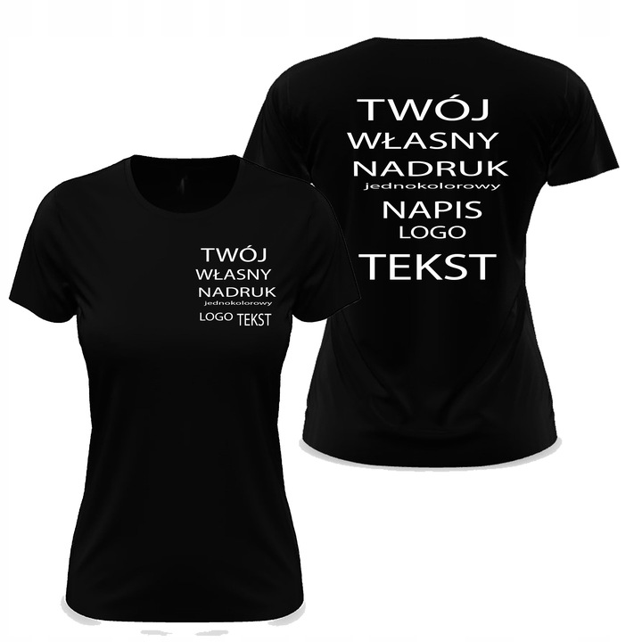 T-shirt KOSZULKA Z WŁASNYM NADRUKIEM MAŁY PRZÓD I DUŻY TYŁ roz.XL