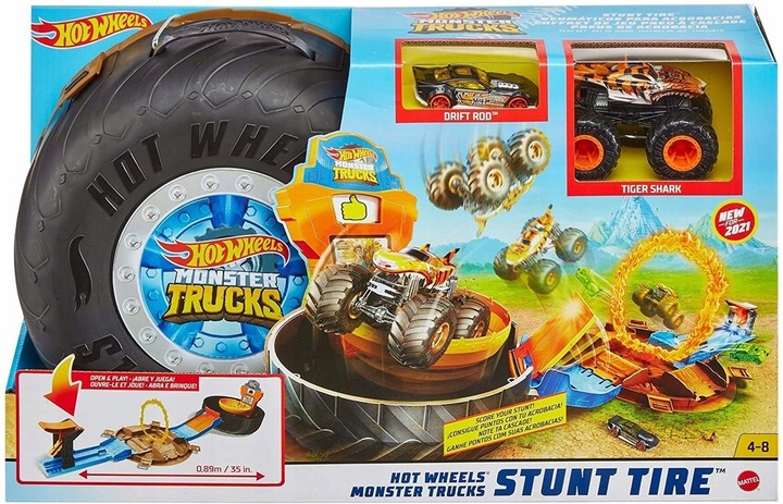 HOT WHEELS MONSTER TRUCK KASKADERSKA ARENA 2 autka