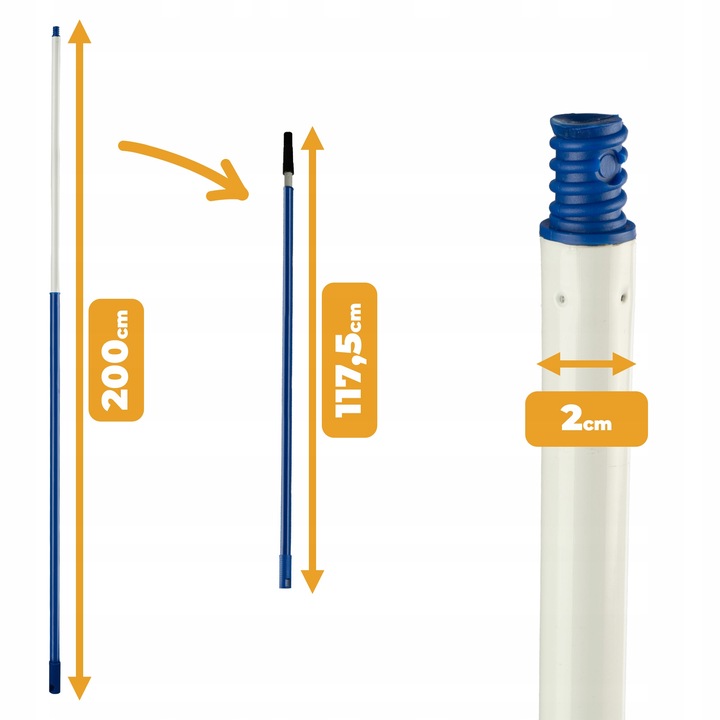 ZBIERAK DO OWOCÓW JABŁEK ZRYWAK 2 M ZRYWANIA KOSZYK NA OWOC PODBIERAK