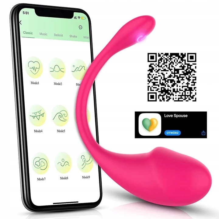 WIBRATOR STEROWANY TELEFONEM APLIKACJĄ DLA PAR WIBRUJĄCE JAJKO APP