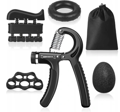 ŚCISKACZ DO RĄK TRENER DŁONI PALCÓW ZESTAW REHABILITACJYJNY REGULACJA