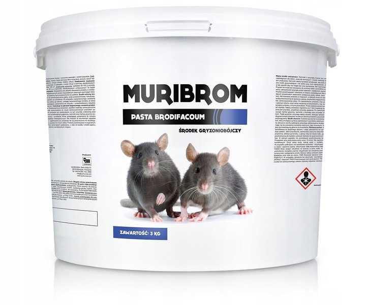 SILNA TRUTKA NA MYSZY I SZCZURY MURIBROM PASTA W SASZETKACH BRODIFAKUM