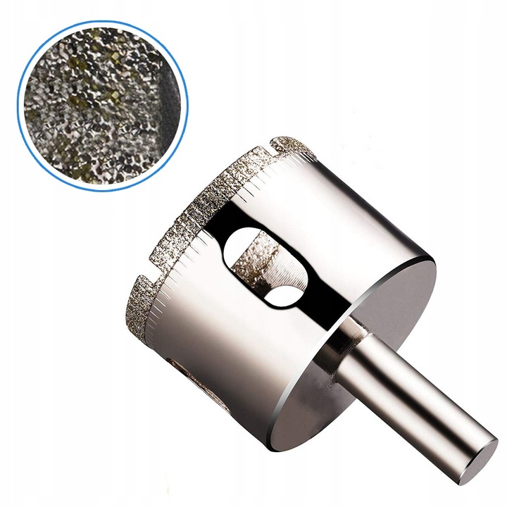 WIERTŁO OTWORNICE DIAMENTOWE DO GRESU PŁYTEK SZKŁA PROFIL 6-68MM KORONKI
