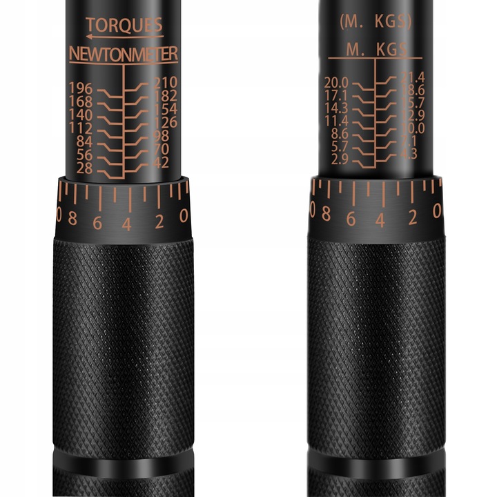 KLUCZ DYNAMOMETRYCZNY 1/2 28-210Nm CrMO & CrV do KÓŁ CERTYFIKAT KALIBRACJI