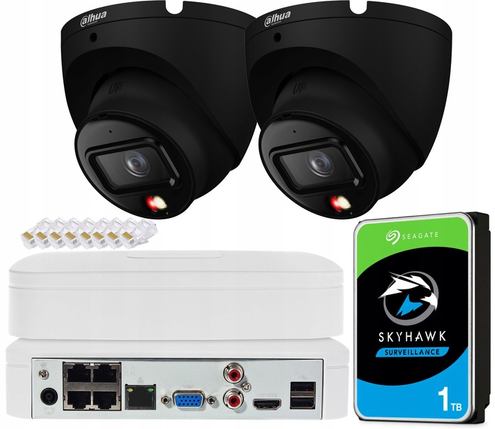 Zestaw Monitoringu PoE DAHUA 2 Kamery IPC-HDW1639T 6Mpx Dual Light
