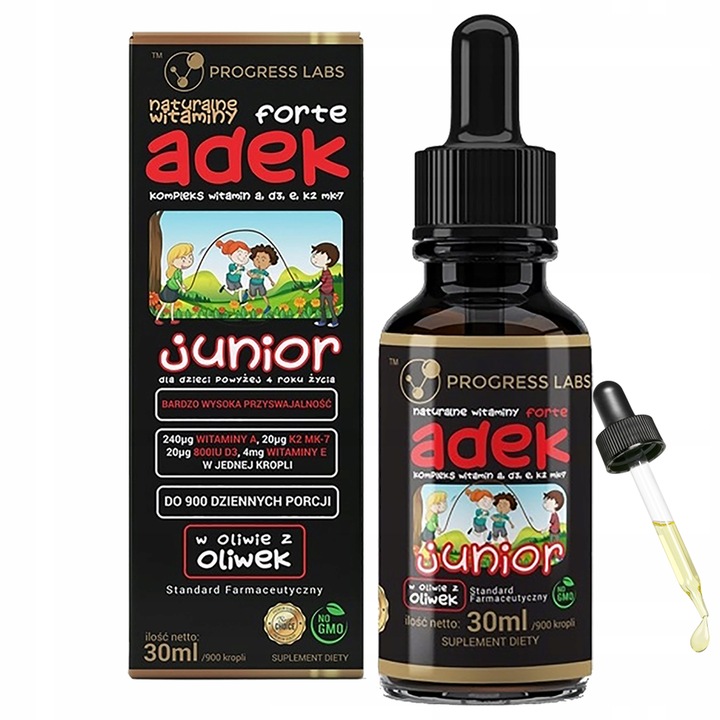 PROGRESS LABS ADEK JUNIOR 30ml WITAMINY DLA DZIECI