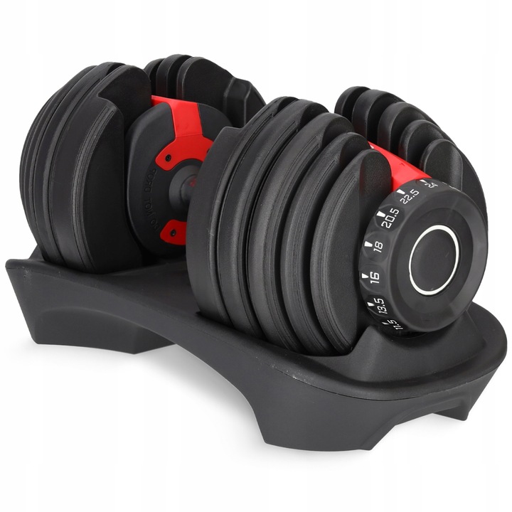 HANTEL REGULOWANY ŻELIWNY Z PODSTAWKĄ HANTLE REGULOWANE 2,5-24KG