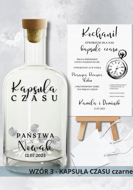 Księga Gości Butelka LIST W BUTELCE Znakomite Wesele Ślub Chrzest Komunia