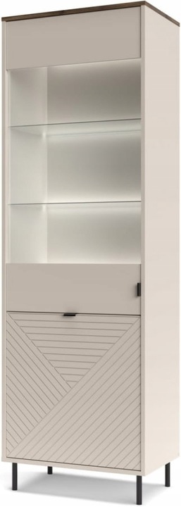 Witryna Szafka Stojąca Gablota do Salonu Regał - 194x63 cm Kaszmir Evo