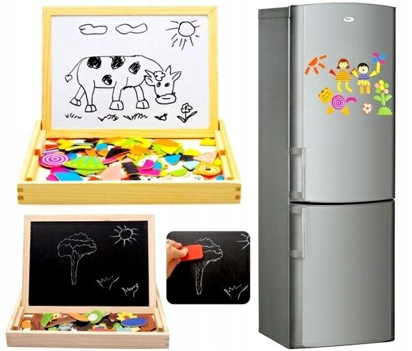 EDUKACYJNA DUŻA TABLICA MAGNETYCZNA KREDOWA