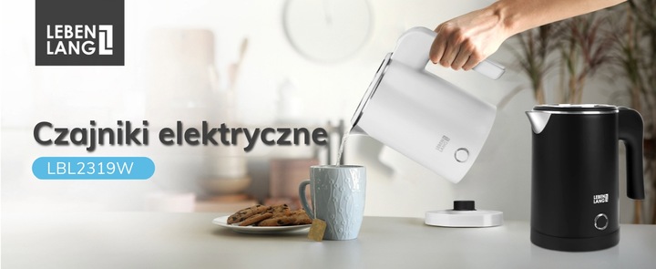 Czajnik elektryczny turystyczny mały 0,5L LEBENLANG stal nierdzewna