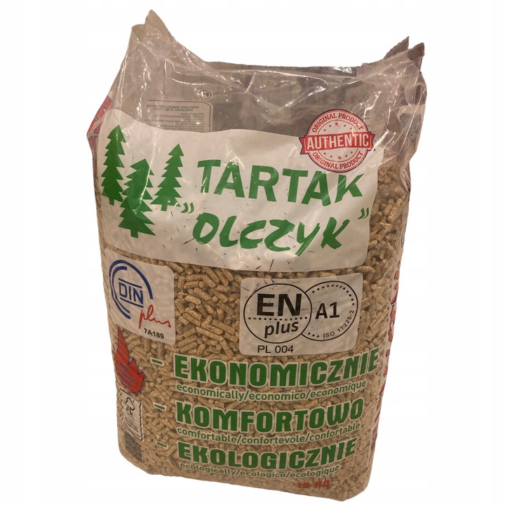 PELLET DRZEWNY PELET DREWNIANY OLCZYK Opał zimowy A1 ENplus - Paleta 975 KG