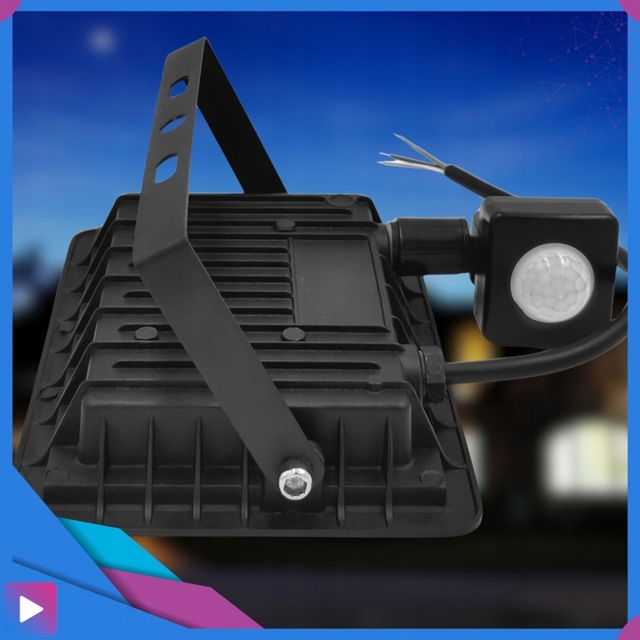 Halogen LED 50W Lampa Naświetlacz z Czujnikiem Ruchu Zmierzchu