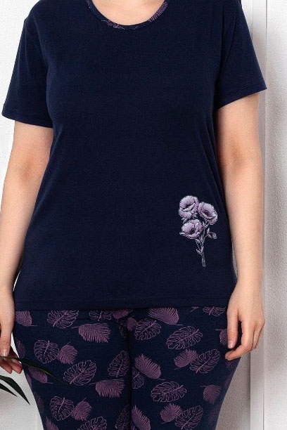 PIŻAMA DWUCZĘŚCIOWA DAMSKA DŁUGIE SPODNIE DŁUGI RĘKAW BAWEŁNIANA WYGODNE