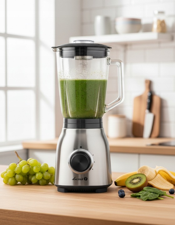 Blender kielichowy mocny Łucznik BL-1000 1,85l 1000W stal INOX kruszy