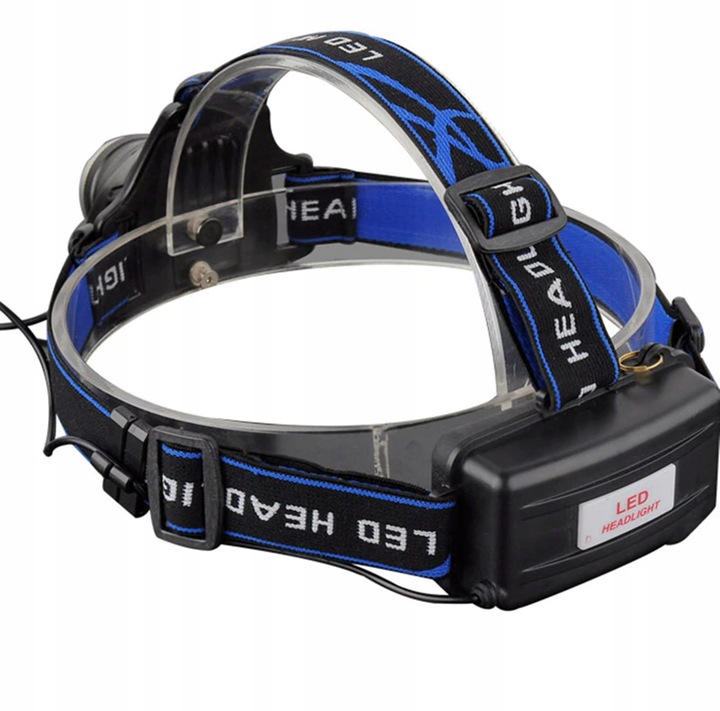 LATARKA CZOŁOWA CZOŁÓWKA LAMPKA 1 LED FUKCJA ZOOM Z ŁADOWARKAMI REGULOWANA