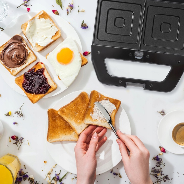 OPIEKACZ UNIWERSALNY 4w1 ORZESZKI TOSTY SANDWICH GOFRY GRILL MOCNY