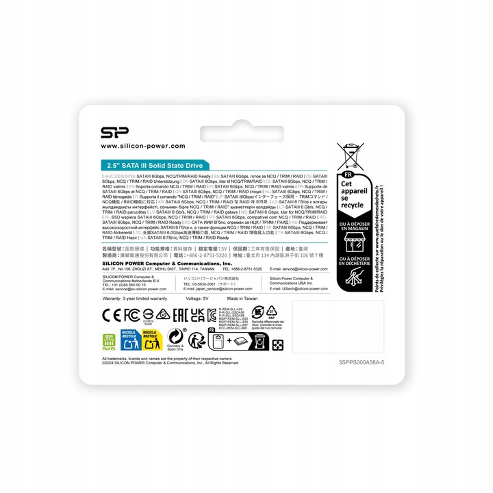 Dysk SSD SP Silicon Power 512 GB A55 SLC SATA III 2,5" wewnętrzny dysk SSD