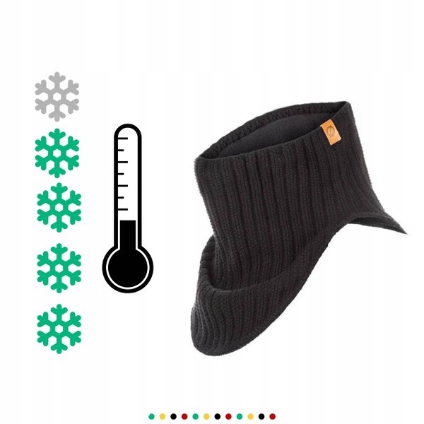 Zimowy komin z ociepleniem Brødrene k1 czarny 9911