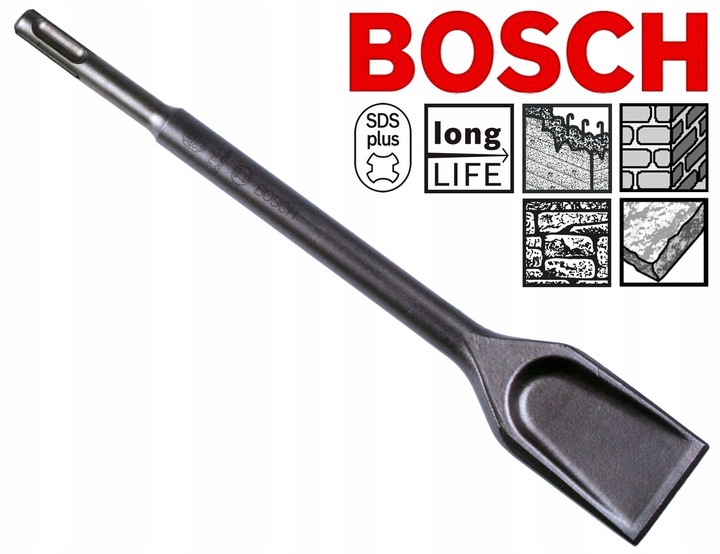 BOSCH ORYGINALNE DŁUTO SDS-Plus PŁASKIE 40mm/250mm