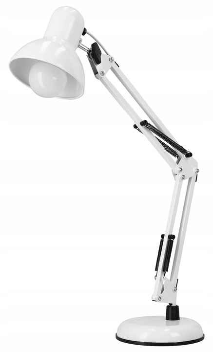 Lampka na Biurko LED Kreślarska Szkolna Regulowana E27 230V Stojąca Klips