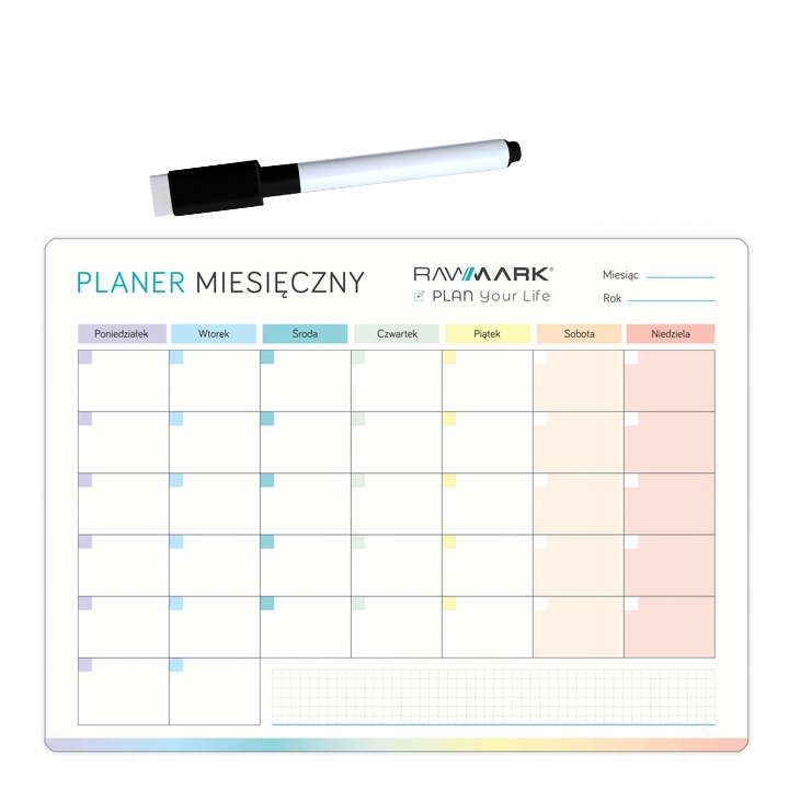 Planer magnetyczny marker suchościeralny Rawmark