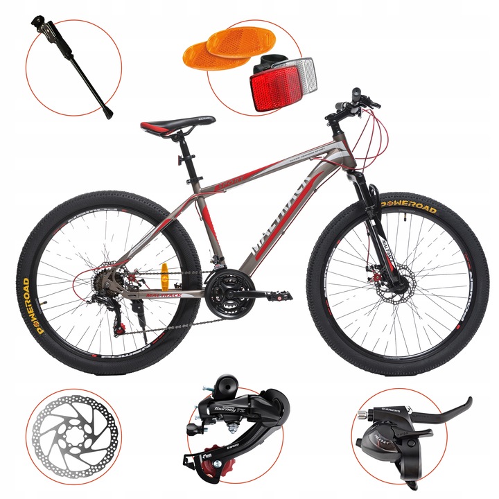 ROWER GÓRSKI MTB 26 SHIMANO 21 BIEGÓW SHIMANO 2 Tarcze RAMA 18" KOŁA 26"