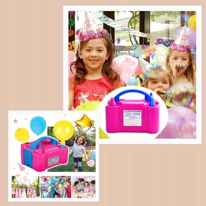ELEKTRYCZNA POMPKA DO BALONÓW MOCNA + WIĄZADEŁKO
